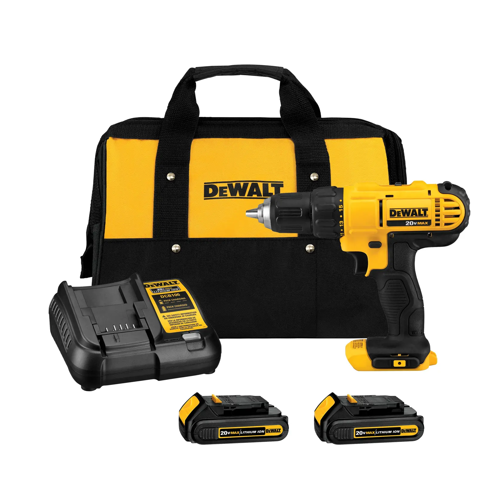 DEWALT DCD771C2 20V MAX cordless drill/driver kit